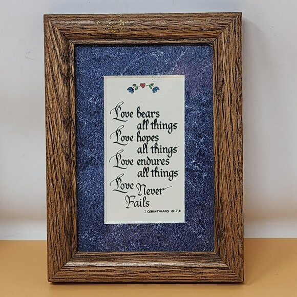 Lot of3Picture Frames God Grant Me Serenity Love Bears All Things Forever Friend - Picture 3 of 8